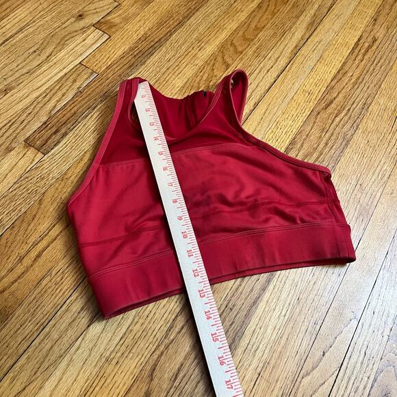 ZYIA Active All Star Sports Bra Medium Mesh One More Rep Zip Back Fadded Red - Picture 6 of 6